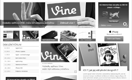 Internetová stránka www.app-magazin.cz